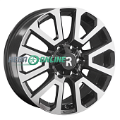 Литой диск Replay LX241 7.5x18 6x139.7 ET 55 Dia 95.1 (чёрный глянцевый с полированной лицевой частью)