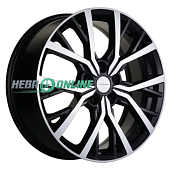 Литой диск Khomen KHW1805 7.5x18 6x114.3 ET 38 Dia 67.1 (черный глянцевый)
