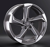 Литой диск Replay B318 8x19 5x112 ET 27 Dia 66.6 (серебристый матовый с полированной лицевой частью)