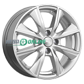 Литой диск Скад Порту 6x15 4x100 ET 40 Dia 67.1 (чёрный глянцевый с полированной лицевой частью)