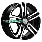 Литой диск Khomen KHW1602 6.5x16 5x139.7 ET 40 Dia 98.5 (черный глянцевый)