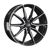 Литой диск LS FlowForming RC58 9x20 5x114.3 ET 40 Dia 67.1 (чёрный глянцевый с полированной лицевой частью)