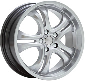 Литой диск Скад Версаль 7.5x18 5x120 ET 34 Dia 72.6 (серебристый с полированным внутренним ободом)