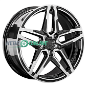 Литой диск LS Forged LS FG50 9x21 5x108 ET 35 Dia 63.3 (чёрный глянцевый с полированной лицевой частью)