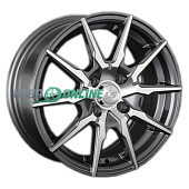Литой диск LS Wheels LS769 6x14 4x100 ET 40 Dia 73.1 (чёрный глянцевый с полированной лицевой частью)