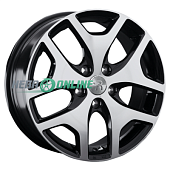 Литой диск Replay SB43 7x17 5x114.3 ET 55 Dia 56.1 (чёрный глянцевый с полированной лицевой частью)