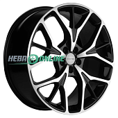Литой диск Khomen KHW2012 8x20 5x108 ET 45 Dia 65.1 (черный с полировкой)