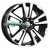 Литой диск КиК КС874 6.5x17 4x100 ET 43 Dia 60.1 (черный с полированной лицевой частью)