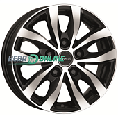 Литой диск Mak Load 5 7x17 5x120 ET 60 Dia 65.1 (чёрный матовый с полированной лицевой частью)