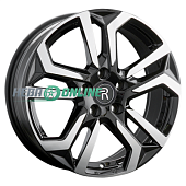 Литой диск Replay LX121 7x17 5x114.3 ET 35 Dia 60.1 (чёрный глянцевый с полированной лицевой частью)
