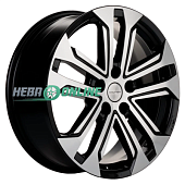 Литой диск Khomen KHW1803 7x18 5x110 ET 50 Dia 63.3 (черный глянцевый)