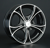 Литой диск LS Wheels LS393 7.5x17 5x114.3 ET 45 Dia 73.1 (чёрный глянцевый с полированной лицевой частью)