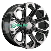 Литой диск LS Wheels LS1366 9x20 6x139.7 ET 20 Dia 106.1 (чёрный глянцевый с полированной лицевой частью)