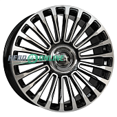 Литой диск RST R2101 9.5x21 5x120 ET 45 Dia 72.6 (черный с полированной лицевой частью)