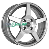 Литой диск Megami AF-07 6x15 5x100 ET 38 Dia 57.1 (чёрный глянцевый с полированной лицевой частью)