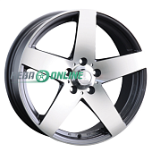 Литой диск LS Wheels LS806 7x17 5x108 ET 40 Dia 73.1 (серый темный глянцевый полностью полированнный)