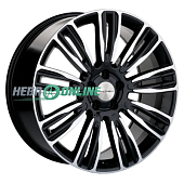 Литой диск Khomen KHW2004 8.5x20 5x130 ET 45 Dia 71.6 (черный с полировкой)