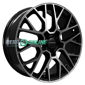 Литой диск Khomen KHW1818 7x18 5x112 ET 45 Dia 57.1 (черный глянцевый)