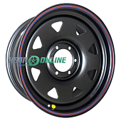 Штампованный диск Off Road Wheels Nissan/Toyota 7x16 6x139.7 ET 30 Dia 110 (черный)