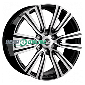 Литой диск LS Forged LS FG15 9x22 6x139.7 ET 45 Dia 95.1 (чёрный глянцевый с полированной лицевой частью)
