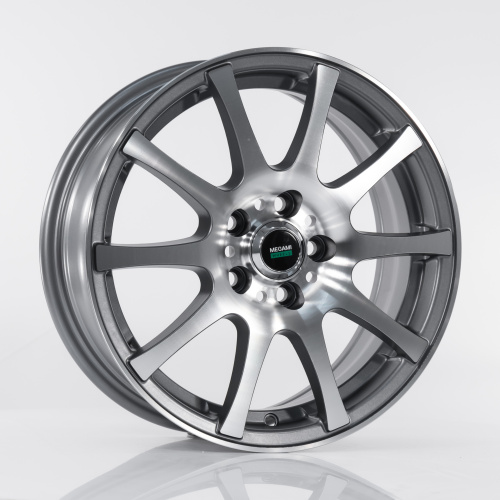 Megami MGM-2 5.5x14 4x98 ET 35 Dia 58.6 (черный с полированной лицевой частью)