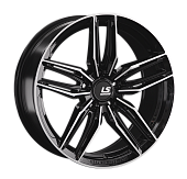 Литой диск LS FlowForming RC54 8.5x18 5x114.3 ET 40 Dia 67.1 (чёрный глянцевый с полированной лицевой частью)