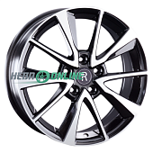 Литой диск Replay LX136 8x18 5x114.3 ET 30 Dia 60.1 (чёрный глянцевый с полированной лицевой частью)