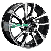 Литой диск Replay LX232 8x18 5x114.3 ET 30 Dia 60.1 (чёрный глянцевый с полированной лицевой частью)