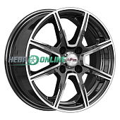 Литой диск iFree Майями лайт 5.5x14 4x100 ET 40 Dia 67.1 (черный с полированной лицевой частью)