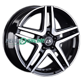 Литой диск LS Wheels LS420 6.5x16 5x100 ET 38 Dia 57.1 (чёрный глянцевый с полированной лицевой частью)