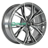 Литой диск Megami MGM-41 6.5x15 4x98 ET 35 Dia 58.6 (серебристый темный c полированной лицевой частью)