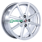 Литой диск Alcasta M63 6x15 4x100 ET 40 Dia 60.1 (чёрный глянцевый с полированной лицевой частью)