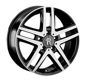 Литой диск Replay PG123 6.5x16 5x118 ET 50 Dia 71.1 (чёрный глянцевый с полированной лицевой частью)