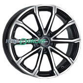 Литой диск Mak DaVinci 8x19 5x114.3 ET 45 Dia 76 (чёрный глянцевый с полированной лицевой частью)