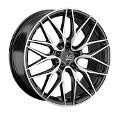 Литой диск LS FlowForming RC70 9x20 5x114.3 ET 45 Dia 67.1 (чёрный глянцевый с полированной лицевой частью)