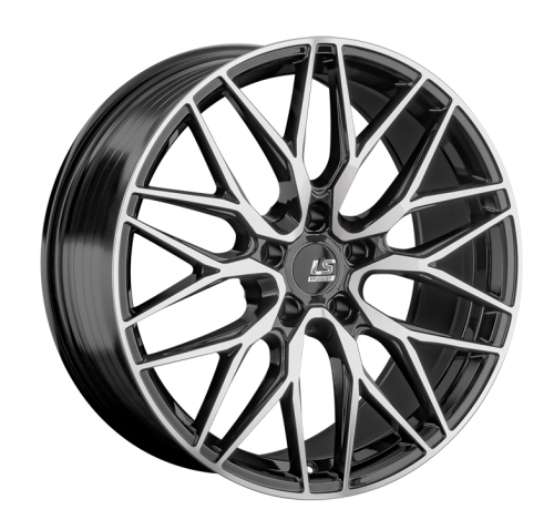 LS FlowForming RC70 8.5x19 5x108 ET 36 Dia 65.1 (чёрный глянцевый с полированной лицевой частью)