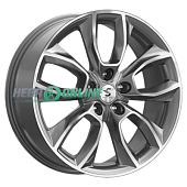 Литой диск КиК КР001 7x18 5x112 ET 45 Dia 57.1 (diamond gloss graphite)