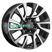 Литой диск Replay TY412 7.5x18 6x139.7 ET 25 Dia 106.1 (чёрный глянцевый с полированной лицевой частью)