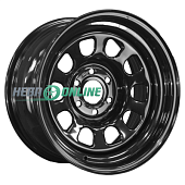 Штампованный диск ZEPP 4х4 Nissan Navara D40 2.5TD Semicircle 8x16 6x114.3 ET 0 Dia 66 (черный глянцевый)