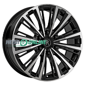 Литой диск Replay H124 8x19 6x139.7 ET 36 Dia 100.1 (чёрный глянцевый с полированной лицевой частью)