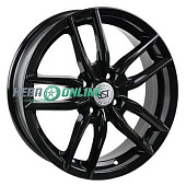 Литой диск RST R 076 6x16 4x100 ET 48 Dia 60.1 (черный с полированной лицевой частью)