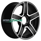 Литой диск Khomen KHW1614 6.5x16 5x139.7 ET 35 Dia 98.5 (черный глянцевый)