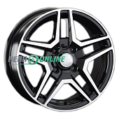 Литой диск LS Wheels LS854 8x18 5x114.3 ET 40 Dia 67.1 (чёрный глянцевый с полированной лицевой частью)