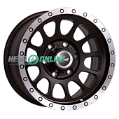 Литой диск Lizardo XH326 8.5x16 6x139.7 ET  Dia 110.1 (черный матовый с полированной лицевой частью и ободом из нержавеющей стали)
