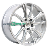 Литой диск Tech Line 672 6.5x16 5x114.3 ET 40 Dia 67.1 (чёрный с полированной лицевой частью)