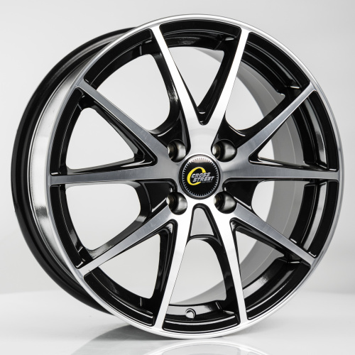 Cross Street СR-17 6x15 4x100 ET 36 Dia 60.1 (чёрный глянцевый с полированной лицевой частью)