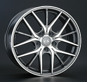 Литой диск LS Wheels LS315 6x15 4x100 ET 40 Dia 73.1 (серый темный глянцевый полностью полированнный)