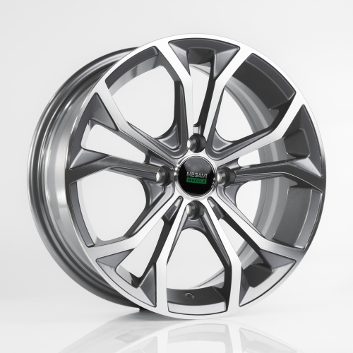 Megami MGM-33 6.5x15 4x100 ET 36 Dia 60.1 (чёрный глянцевый с полированной лицевой частью)