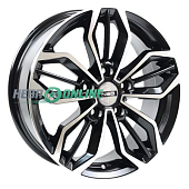 Литой диск NEO 680 6.5x16 5x114.3 ET 50 Dia 67.1 (чёрный с полированной лицевой частью)