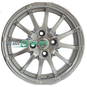Литой диск Tech Line 420 5.5x14 4x98 ET 35 Dia 58.6 (серебристый с полированным ободом)
